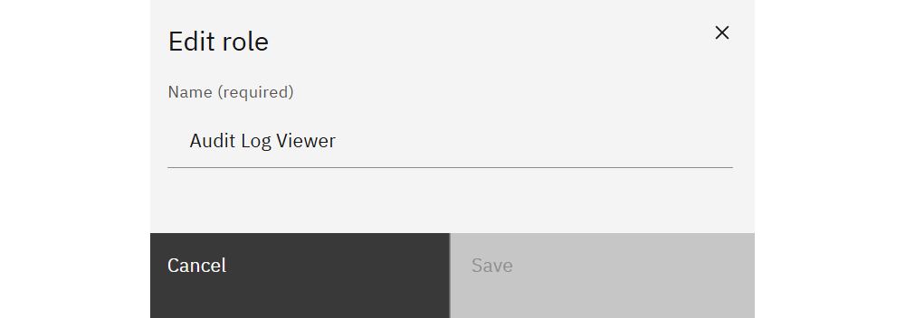 Role editor modal